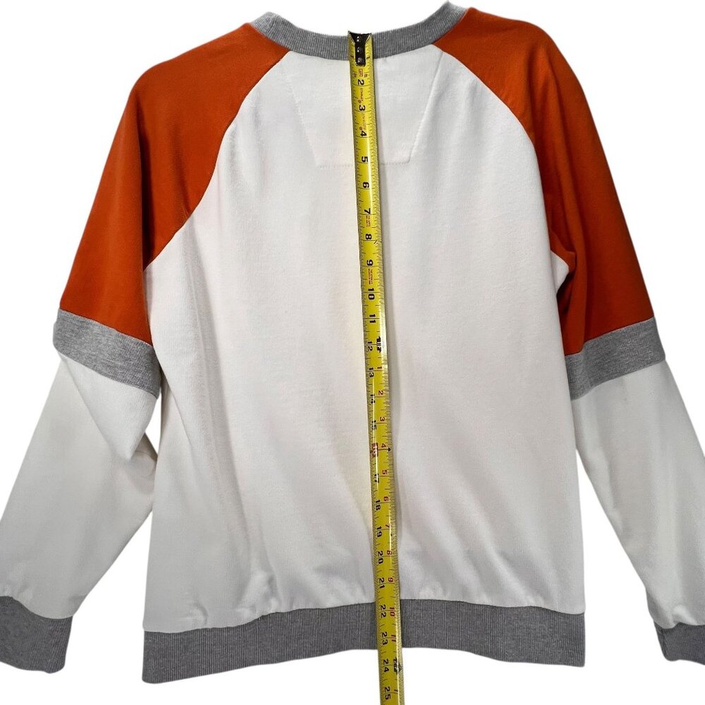 Texas Longhorns Sweatshirt XL Womens White Orange College Sports Logo Antigua - Picture 11 of 12